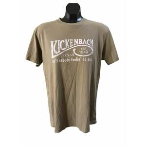 Luckenbach Texas Graphic T-Shirt Brown Country Western Tee Size M